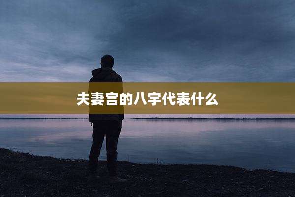 夫妻宫的八字代表什么