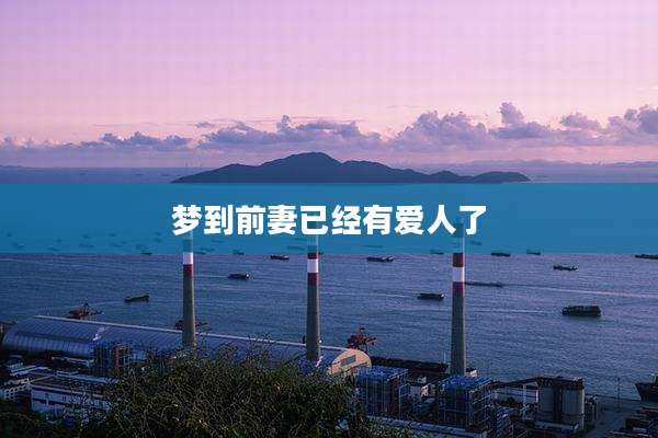 梦到前妻已经有爱人了