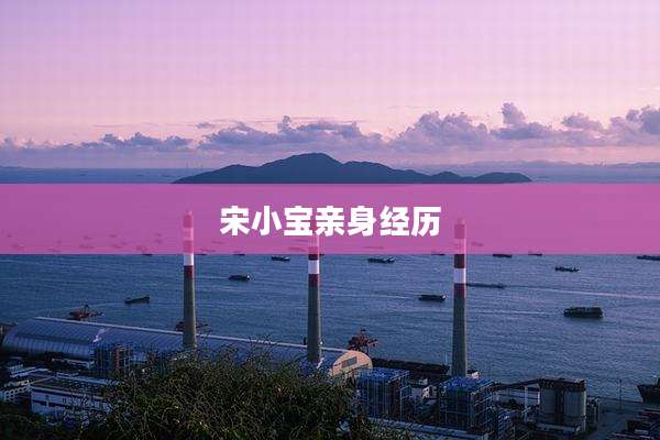 宋小宝亲身经历