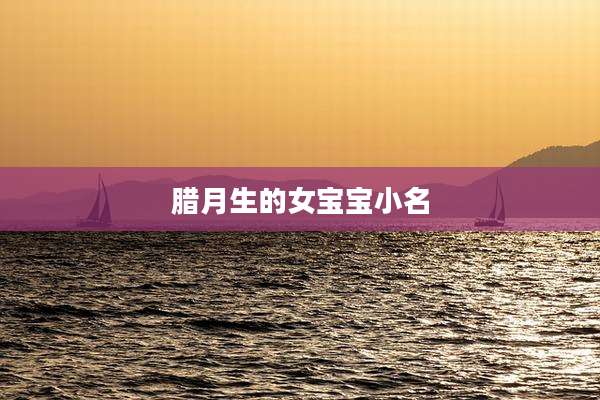 腊月生的女宝宝小名