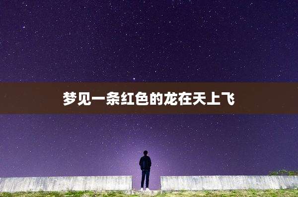 梦见一条红色的龙在天上飞