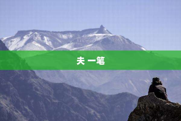 夫 一笔