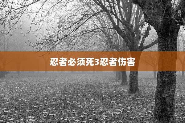 忍者必须死3忍者伤害