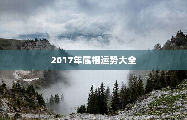 2017年属相运势大全