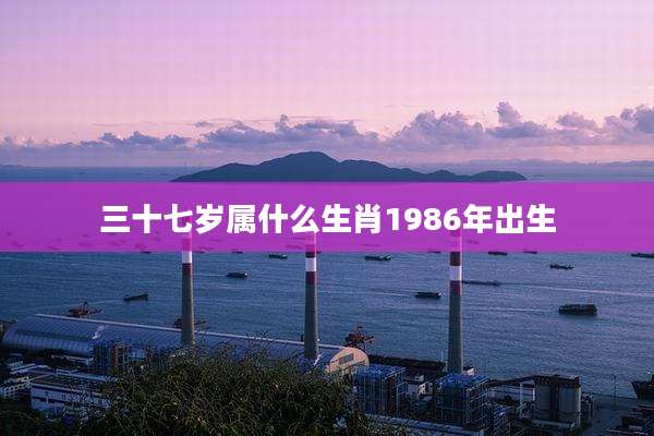 三十七岁属什么生肖1986年出生