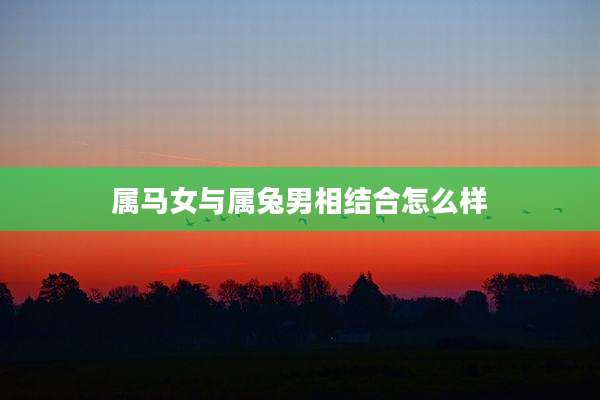 属马女与属兔男相结合怎么样