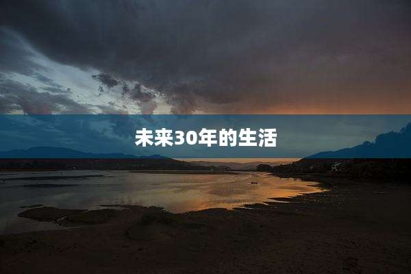 未来30年的生活