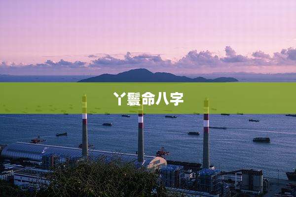 丫鬟命八字
