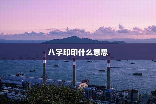 八字印印什么意思