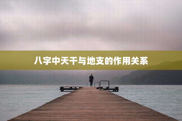 八字中天干与地支的作用关系