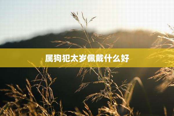 属狗犯太岁佩戴什么好
