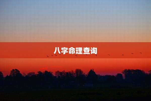 八字命理查询