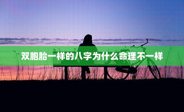 双胞胎一样的八字为什么命理不一样