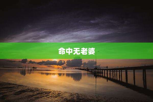 命中无老婆