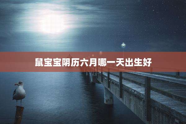 鼠宝宝阴历六月哪一天出生好