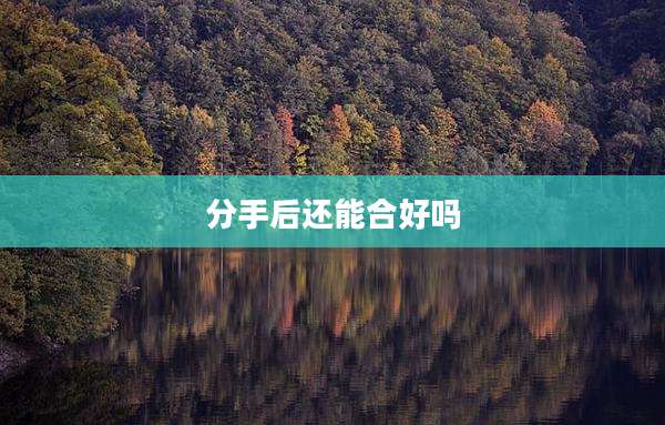 分手后还能合好吗
