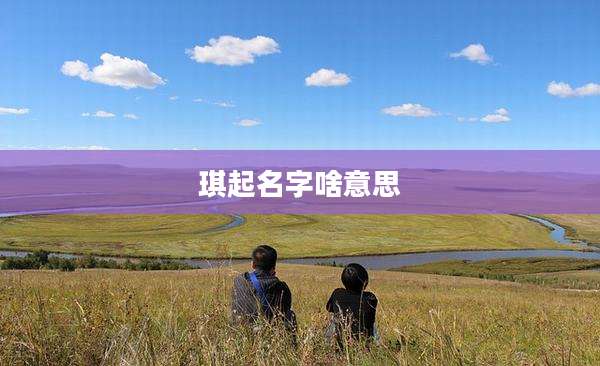 琪起名字啥意思