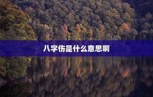 八字伤是什么意思啊
