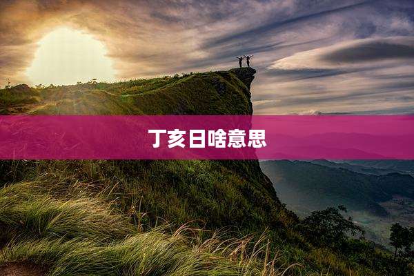 丁亥日啥意思