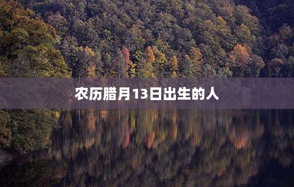 农历腊月13日出生的人