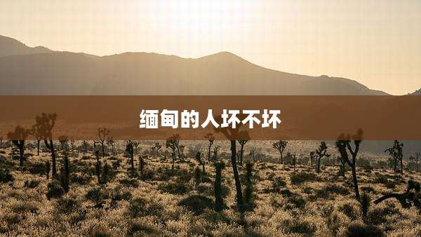 缅甸的人坏不坏