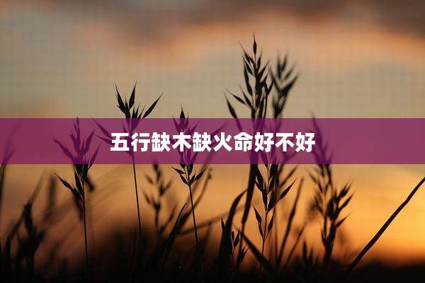 五行缺木缺火命好不好