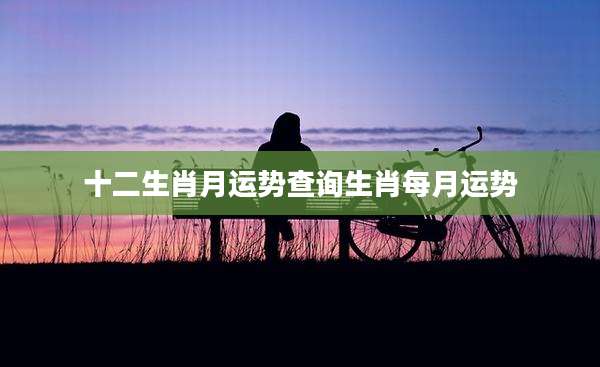 十二生肖月运势查询生肖每月运势
