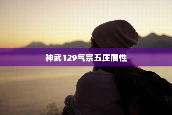 神武129气宗五庄属性