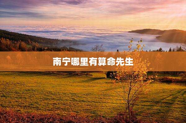南宁哪里有算命先生