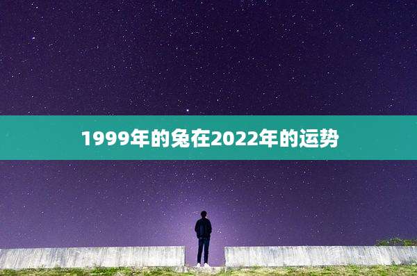 1999年的兔在2022年的运势