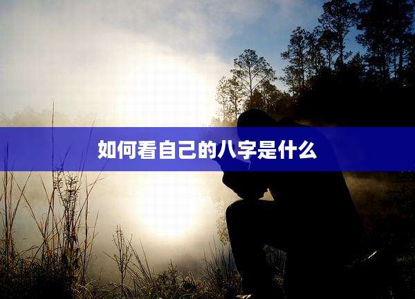 如何看自己的八字是什么
