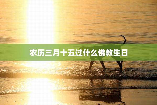 农历三月十五过什么佛教生日