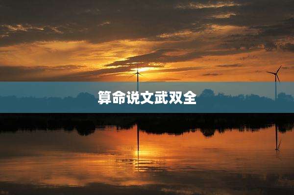 算命说文武双全