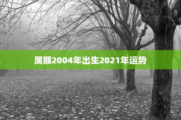 属猴2004年出生2021年运势