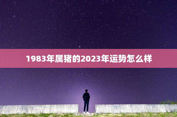 1983年属猪的2023年运势怎么样