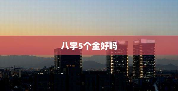 八字5个金好吗