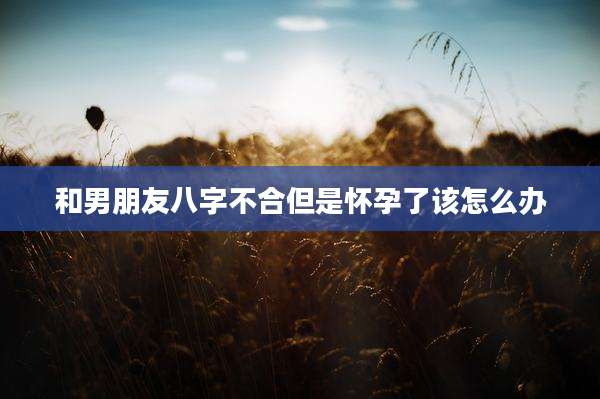 和男朋友八字不合但是怀孕了该怎么办