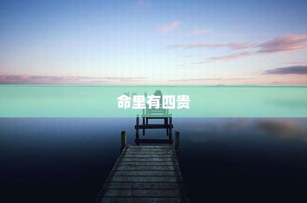 命里有四贵