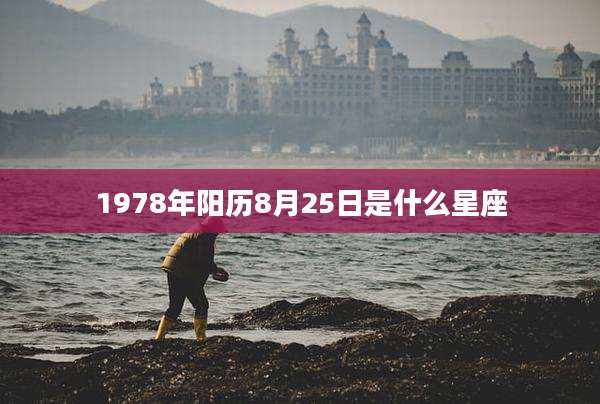 1978年阳历8月25日是什么星座