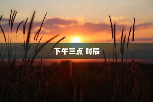 下午三点 时辰