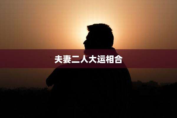 夫妻二人大运相合