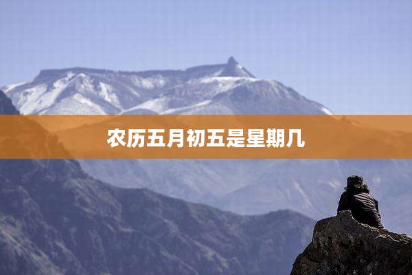 农历五月初五是星期几