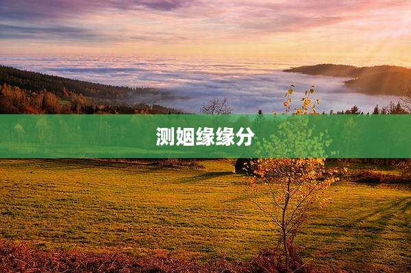 测姻缘缘分