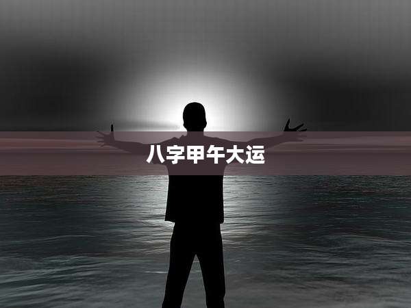 八字甲午大运