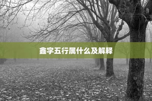 鑫字五行属什么及解释
