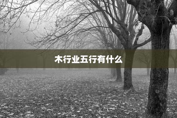 木行业五行有什么