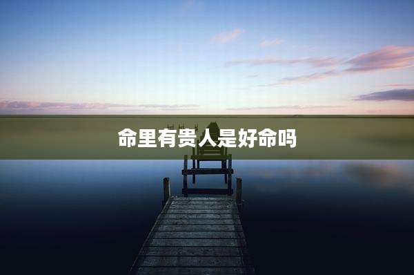 命里有贵人是好命吗