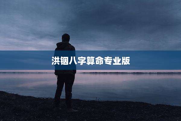 洪铟八字算命专业版