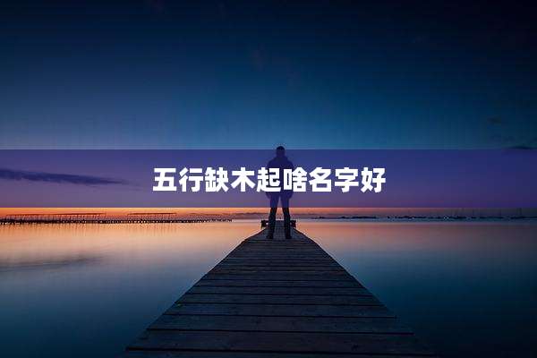 五行缺木起啥名字好