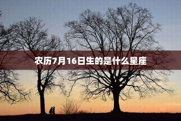 农历7月16日生的是什么星座